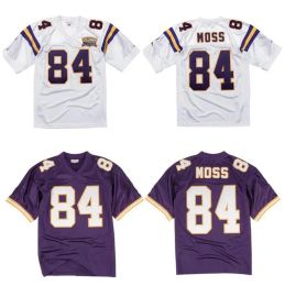 Stitched 1998 Mitchell Ness retro football Jersey 84 Randy Moss Rugby jerseys Men Women Youth