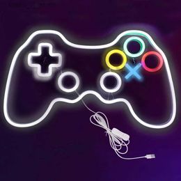 LED Neon Sign Gamepad Neon Sign for Gamer Room USB Connexion Neon Lamp Acrylic for Gaming Wall Bedroom Children's Room Liveing Room Bar YQ231201