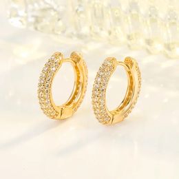 Stud Real 18 Yellow Gold 1 Carats Diamond Earring Females Fine Aros Mujer Oreja 18K Gold Orecchini Gemstone Stud Earrings for Women 231130