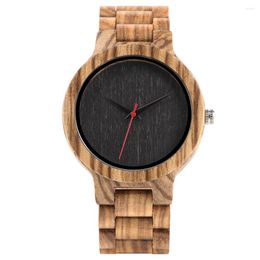 Wristwatches Creative Bamboo Wood Wrist Watch Men Modern Handmade Nature Quartz Men's Watches Novel Timber Bangle Clock Relogio