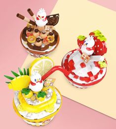 Milk Tea Cup Retro Ice Cream Flavor Toy Building Blocks Toy for girl Summer Gift Mini Food toy model Build Kit Lepin Technic Christmas Block Kid Creative DIY Toy