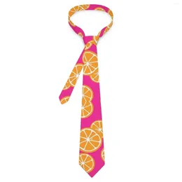 Bow Ties Oranges Slices Tie Fruits Print Daily Wear Neck Vintage Cool For Adult Graphic Collar Necktie Birthday Present