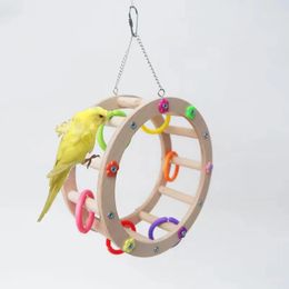 Other Bird Supplies Parrot Bird Toy Cage Pendant Gnawing Foraging Climb Ladder Ferris Wheel Play Swing Colorful Building Blocks Bird Sports Supplies 231201