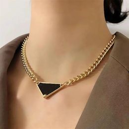 European and American inverted triangle letter pendant necklace men women trendy personality clavicle chain high quality fast deli212u