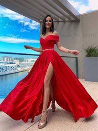 Urban Sexy Dresses New Red Dress One Shoulder SplitySexLong Bridesmaid Dresses Sweet Memory Bride Guest Prom Graduation Vestidos Wedding Party Robe T231202