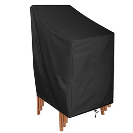 Chair Covers Patio Stacking Cover 210D Heavy Duty Oxford Cloth Large Fits Most Lawn Chairs