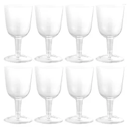 Disposable Cups Straws Plastic Wine Mini Cocktail Goblets Martini Glasses Champagne Whiskey Cup Appetiser Dessert Ice