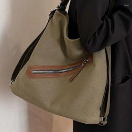 Evening Bags Female Canvas Roomy Shoulder Bag Army Green Stylish Ladies Multifunction 2 In 1 School Backpack Women's Quality Commuter