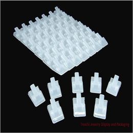 Black White Clear Plastic Display Jewelry Holder for Ring Display Small Clip Pad for Finger Ring Display Stand 200pcs SHIPPIN294r