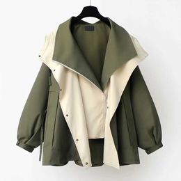 Women's waist length windbreaker high-end casual fashion jacket