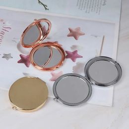 Compact Mirrors Portable folding mirror mini compact stainless steel cosmetic bag with mirror surface for cosmetic mirror accessories 231202