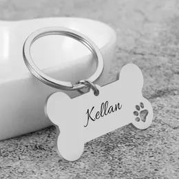 Dog Tag Cat And Collar Personalised Necklace Pet ID Engraving Pendant Keychain Bone Custom Supplies