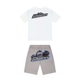 Limited Edition Trapstar T Shirt Short Sleeve Shorts Shooter London Street 2023 Fashion Cotton Comfort Couple Suit S-3XL 688ss