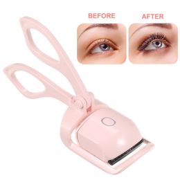 Eyelash Curler Electric Heated Eyelash Curler 2 Temperature Mode Eyelash Mascara Brush Quick Heated Natural Long-lasting Eye Beauty Makeup Tool 231202