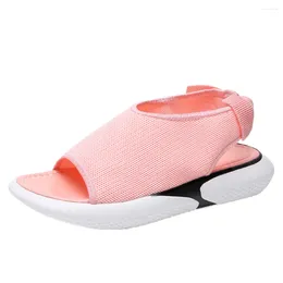 Sandals Summer Women Flat Bottom Shoes Wild Thick Casual Fish Mouth Sport