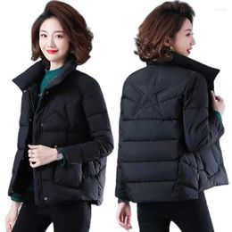 Women's Trench Coats NicePop Winter Jacket Women Parkas Short Thick Down Cotton Padded Parka Female Casual Basic Outwear Overcoat