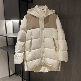 Nb66 Women's Parkas Light Luxury~north Face New Ue05 Pioneer Cocoon Pupa Shaped Personalised Chequered Small Swallowtail Warm Down Coat for Middle and Elderly