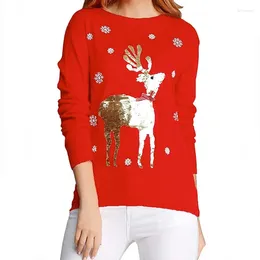 Women's Sweaters Ugly Sweater Women Funny Christmas Snowflake Loose Winter Keep Warm 2023 Long Sleeve Pullover Knitted