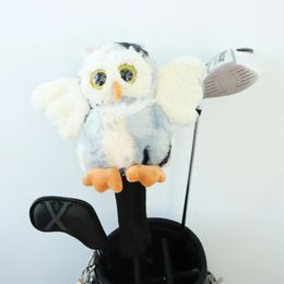 s 2024 Style Cute Owl Animal Golf Headcover for Fairway Woods 3 5 Head Cover Plush Club Protective Decorate Life 231202