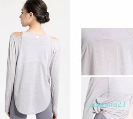 Lu Womens Yoga Shirt Girls Shrits Running Long Sleeve Women Casual Outfits Adult Sportsw