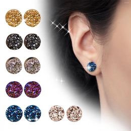 Hoop Earrings Crystal Cluster Magnet Suction No Hole Style Men's And Women's Street Trend Ear Clips Stone Aretes