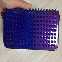 Men Short Clutch Purse Pigalle Spiked Money Clips Wallet Fashion Rivet Carteira Feminina Bolsa Designer Studded Clutch bag329f