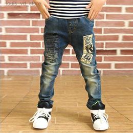 IENENS Boy Girls Trousers Skinny Jeans Elastic Waist Pants 4-13 Years Kids Boys Denim Clothing Clothes Sports Bottoms T231202