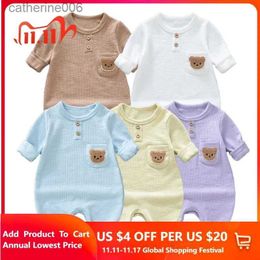 Clothing Sets Baby Clothes Antibacterial Newborn Boys Girls Rompers Long Sleeve Clothing Roupas Infantis 5-day Shipping Baby clothesL231202
