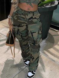 Women's Pants Capris High Waist Camouflage Trousers Night Club Outfits Women's Fall Camo Cargo Loose Sweat Baggy Pants Y2K Clothes Streetwear Joggers T231202