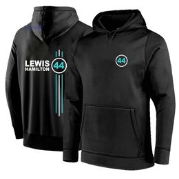 Mens Hoodies 2023/2024 New F1 Formula One Racing Team Sweatshirts Driver Lewis Hamilton Digital 44 Print Spring Autumn Men Shirt Cotton Solid Colour Pullover Swe G5jl