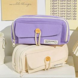 Cosmetic Bags Pencil Case Large Capacity Pouch Handheld Pen Bag Portable Gift Cute