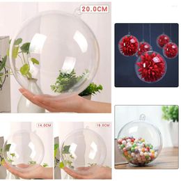 Party Decoration 1PC 14-20cm Christmas Ball Clear Acrylic Baubles Tree Hanging Ornaments Home DIY Wedding Gift Box Present