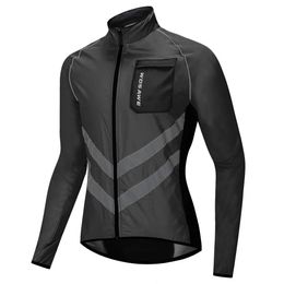 Cycling Jackets Men Cycling Windbreaker Long Jersey Lightweight Windproof Jacket Water Repellent Bicycle Road Bike Clothing 231201