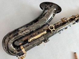 Super performance Professional T-W037 Tenor Sax B Flat Tune musical Best Quality Black Gold Saxophone