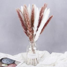 Decorative Flowers 15Pcs/Bundle Beautiful Small Pampas Grass Dried Flower Preserved Eco-Friendly Scrapbook Ornaments