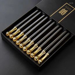 Chopsticks High-End Alloy High Temperature Resistant Titanium Affordable Luxury Style Moisture-Proof Anti-Slip And Anti-Mold