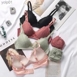 Bras Sets Lace Brand Bra Brief Large Size Push Up Cup Bra Set Sexy Sets For Women Intimates Underwear Set Young Girls Cute Top BotL231202