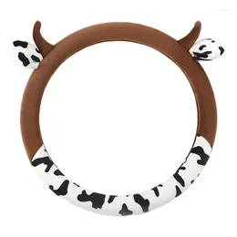 Steering Wheel Covers Car Cover Cow Horn Design Wrap For Soft Print Cars Trucks SUVs And