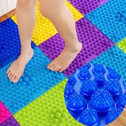 Foot Care 4pc Ortho Mats Puzzle Educational Rug Orthopaedic for Chidren Reflexology Pads Circulation Kids Feet Relax Massager Blanket 231202