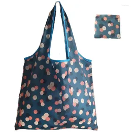 Shopping Bags Fashion Portable Printing Foldable Eco-Friendly Polyester Bag Large-Capacity For Travel Grocery