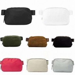 Designer Luxury Lulu Fanny Pack Everywhere Belt Bag Bum Chest Yoga Bumbag Nylon lululemens Womens Mens Outdoor Fleece Shoulder Crossbody Waist Bags With Brands