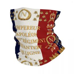 Bandanas Napoleonic French 85th Regimental Flag Bandana Winter Neck Warmer Wrap Face Scarf Hiking France Fleur De Lis Gaiter Headband
