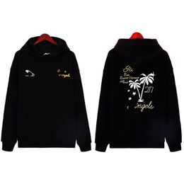 Angel high version palm palm autumn and winter new hooded coconut tree embroidery high street casual sweatshirt