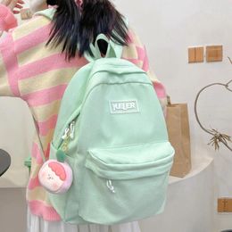 School Bags DCIMOR Waterproof Nylon Women Backpack Female Candy Color Travel Bag Teenage Girl Kawaii Bookbag Preppy Schoolbag Lady Cute