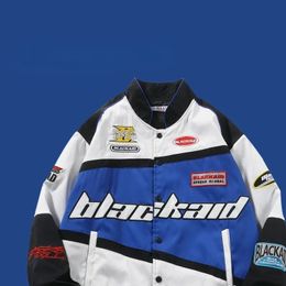 Men's Jackets explosions Y2K American street hip-hop racing baseball uniform embroidered jacket punk Gothic loose jacket for men and women 231202