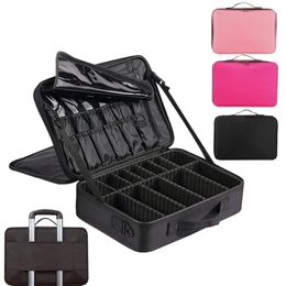 Cosmetic Bags Cases Makeup Brush Case Make Up Bags Full Professional Makeup Suitcase Women Vanity Maleta Maquillaje Cosmetics Nail Tool Storage Box 231202