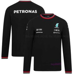 Men's T-shirts 2023/2024 New F1 Formula One Racing Team Petronas Motorsport Summer Quick-dry Breathable Long-sleeves Jersey Anti-uv Do Not Fade Xger