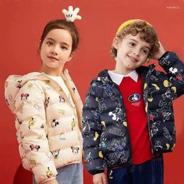 Jackets Children's Baby Down Cotton-padded Jacket Private Small And Medium-sized Thin Clothes Qiu Dong Hooded
