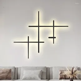 Wall Lamps Nordic Minimalist Lamp Modern Living Room Bedroom Bedside Creative Designer LED Decorative Long Line