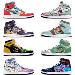 DIY comfortable antiskid anime characters basketball shoes for men women exquisite classic fashionable Customised pale carnation sneakers